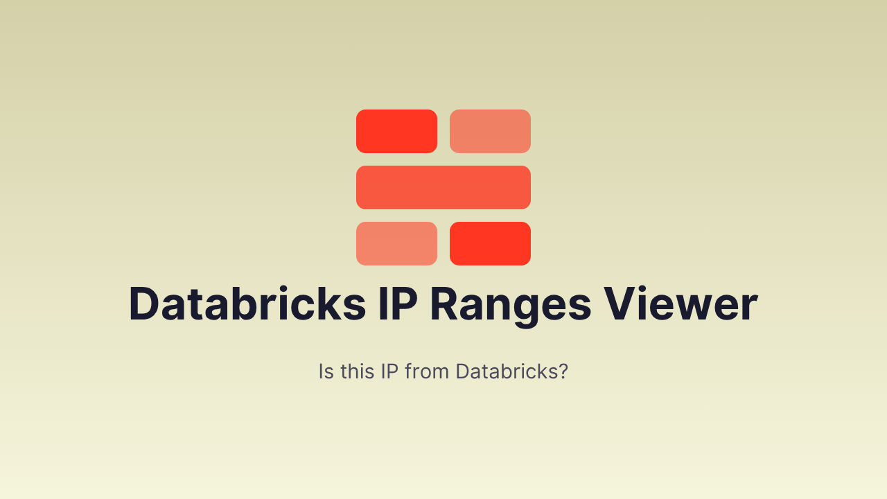 Databricks IP Ranges Viewer